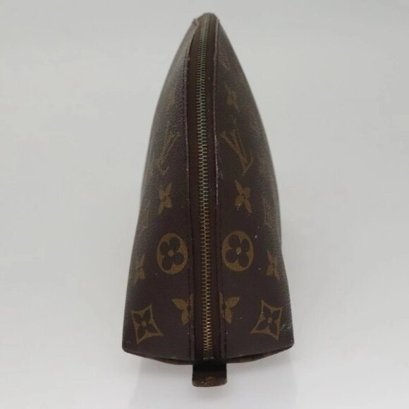 LOUIS VUITTON Monogram Trousse Demi Ronde Cosmetic Pouch M47520 LV Auth 109998 - Picture 4 of 14